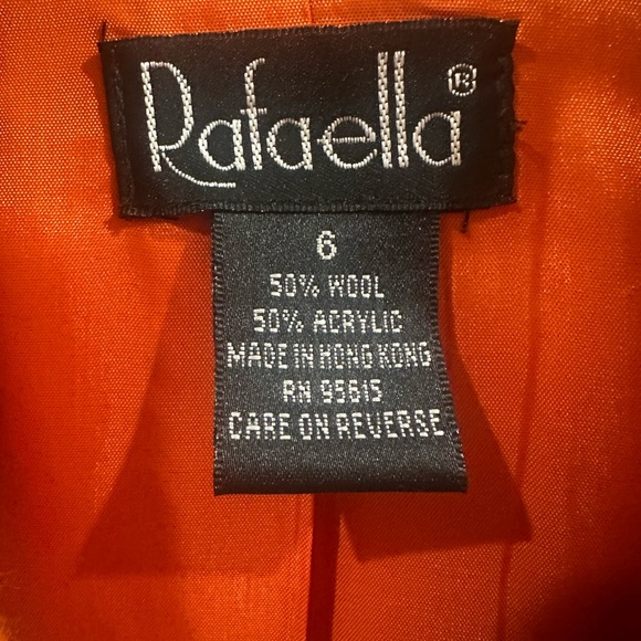 Rafaella Women's Orange Textured Blazer - Picture 2 of 8